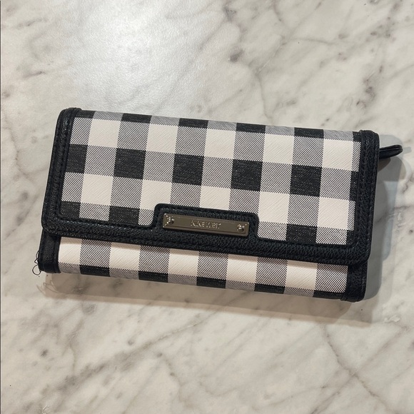 Nine West Black and White Plaid Wallet - Picture 1 of 4